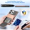 COOYA for iPhone 16 Pro Case Wallet 5 Credit Card Holder Slot Flip Cover Wallet Case Back Pocket Dual Layer Protective Hard Shell + USB C Headphones for iPhone 16 Pro view 3