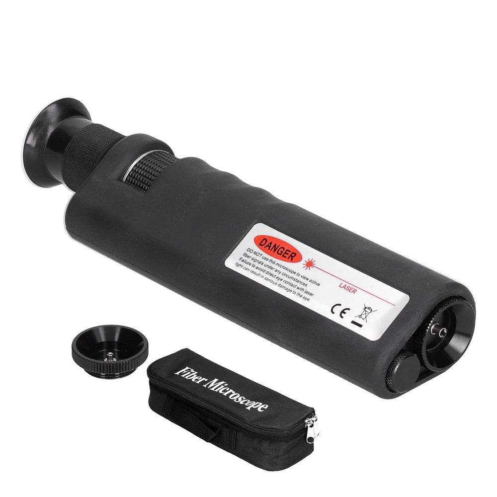 T302 - D400 Handheld Fiber Optic Microscope, 400X Magnifier for Fiber Optical Cable Inspection, Fiber Optical Microscope, Fiber Optic Inspection