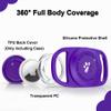 Air-tag Dog Collar Holder, [1 Pack] Waterproof Protective Case for Apple Air-Tag, Durable & Lightweight with Full-Body Protection, Soft Silicone, Darkpurple view 3
