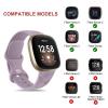 AK Floral Engraved Band Compatible with Fitbit Sense 2 / Sense Bands/Fitbit Versa 4 / Versa 3 Bands Women Men, Soft Sport Replacement Wristbands for Fitbit Sense 2 / Sense/Versa 4 / Versa 3 Smart Watch (Light Purple) view 2