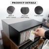 MayRecords Black Cd Storage Box, 15.67 x 6.77 x 6.38 Inch Cd Rack, Stackable Cd Organizer, Holds Up To 35 CDs for Living Room, Bedroom, Office (Black) view 3