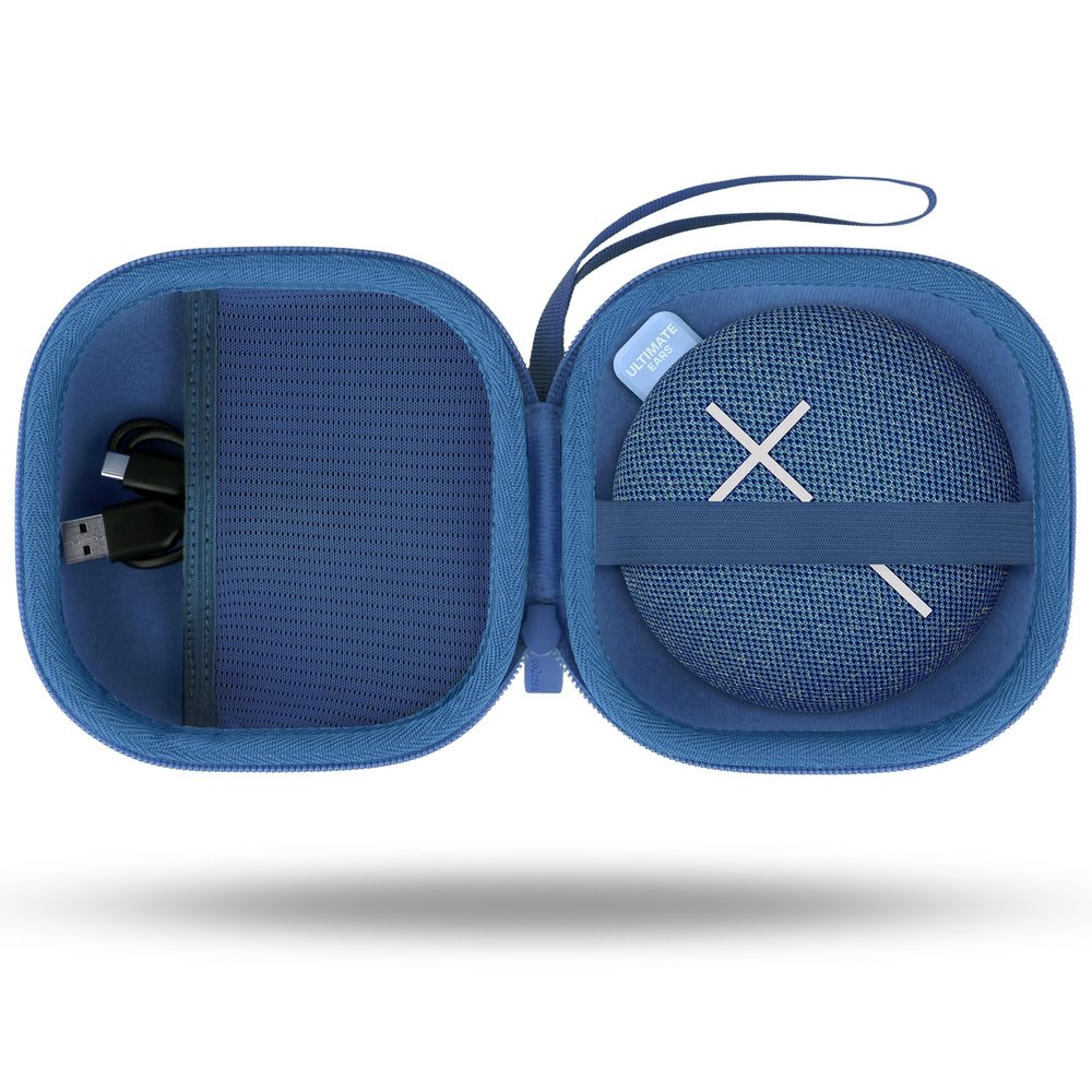 for Ultimate Ears UE MINIROLL Ultra-Portable Waterproof Bluetooth Speaker Hard Protective Case, Portable Travel Case Replacement (Majestic Blue Case) - co2CREA