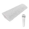 Gugxiom Mic Handle Sleeve, Microphone Sleeve for Party & TV Show, with Sparkly Bling Rhinestones, for Microphone Accessories (Silver) view 1