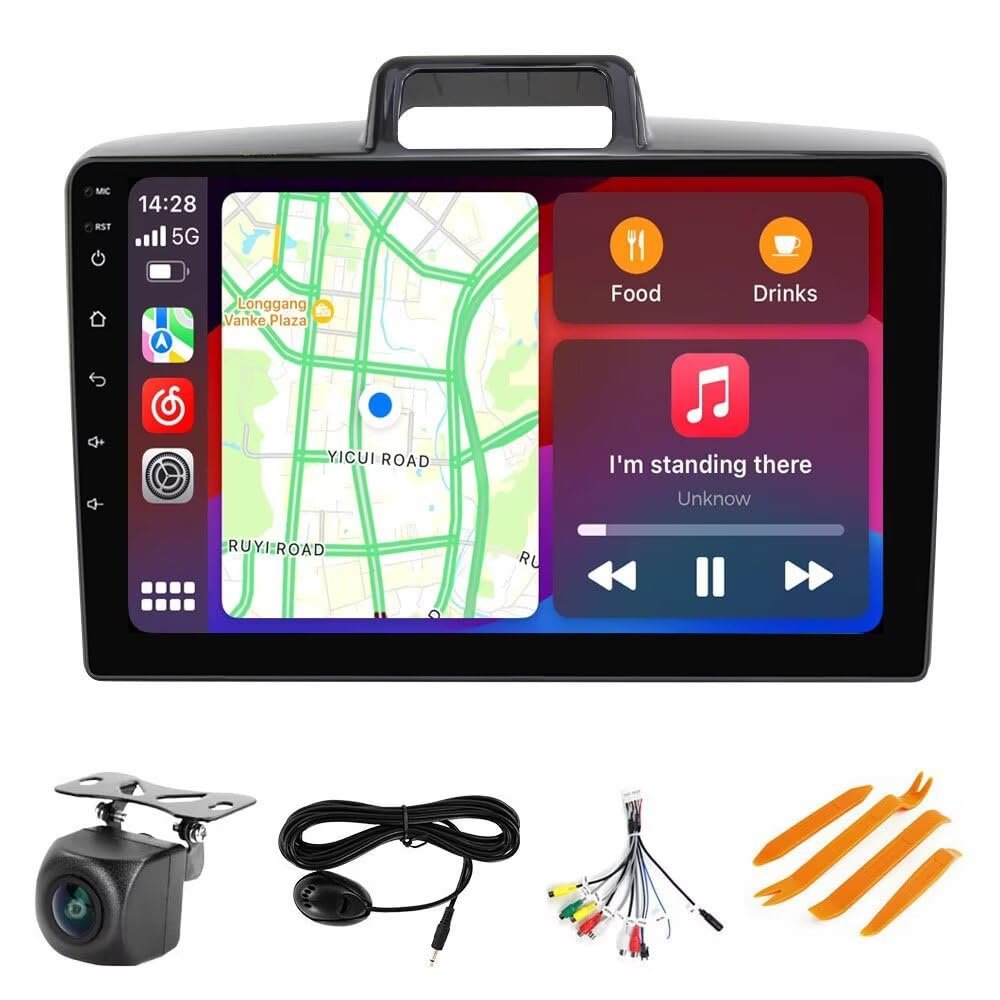 Stereo Radio for Toyota Corolla Axio 2 Fielder 3 E160 2012-2021 - Biorunn Wireless Wired Carplay and Android Auto GPS Navigation - (4GB+64GB) Head Unit 9 Inch Blu-etooth RDS FM AM DSP