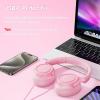 ADOOPE Wired Over-Ear Headphones with USB C Connector, Hi-Fi Stereo Sound, Noise-Isolating Ear Cups, Comfortable Fit for USB C Devices (No Bag, Pink) view 4