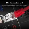 20PCS RJ45 Network Port Blocker and Dust Cover with 1 Key, Network Port Lock, Ethernet Port Protector, LAN Cable Lock for Locking Ethernet Cables, for Offices and Data Centres (Gray) view 2