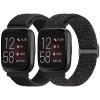 TumpCez Elastic Band for Fitbit Versa 2/Versa Lite/Versa SE Bands for Women Men, Braided Stretchy Straps Nylon Sport Wristband for Fitbit Versa view 1
