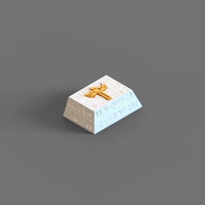 Mechkeeb Egyptian White Personalized Keycaps Novel Creative Key Cap Resin for MX Switches Mechanical Keyboard (Tab 1.5U 02)