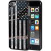 for iPod Touch 7 Case,Touch 6/5 Case,AIRWEE Slim Back Cover Hard Plastic Protector Case for Apple iPod Touch 5th/6th/7th Generation for Women Girl Men, Black Gold Flag view 1