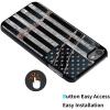 for iPod Touch 7 Case,Touch 6/5 Case,AIRWEE Slim Back Cover Hard Plastic Protector Case for Apple iPod Touch 5th/6th/7th Generation for Women Girl Men, Black Gold Flag view 2