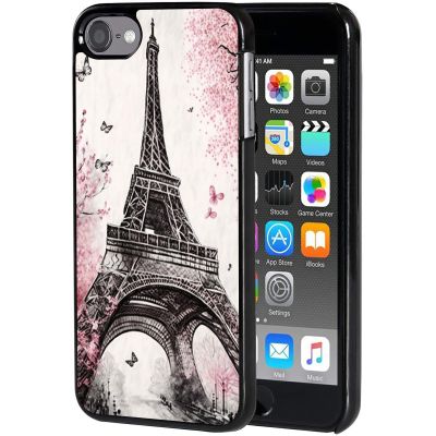 for iPod Touch 7 Case,Touch 6/5 Case,AIRWEE Slim Back Cover Hard Plastic Protector Case for Apple iPod Touch 5th/6th/7th Generation for Women Girl Men, Eiffel Tower