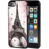 for iPod Touch 7 Case,Touch 6/5 Case,AIRWEE Slim Back Cover Hard Plastic Protector Case for Apple iPod Touch 5th/6th/7th Generation for Women Girl Men, Eiffel Tower view 1