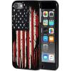 for iPod Touch 7 Case,Touch 6/5 Case,AIRWEE Slim Back Cover Hard Plastic Protector Case for Apple iPod Touch 5th/6th/7th Generation for Women Girl Men, American Flag view 1