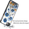 AIRWEE Slim Back Cover Hard Plastic Protector Case for Apple iPod Touch 5th/6th/7th Generation for Women Girl Men, Blue Wildflower view 4