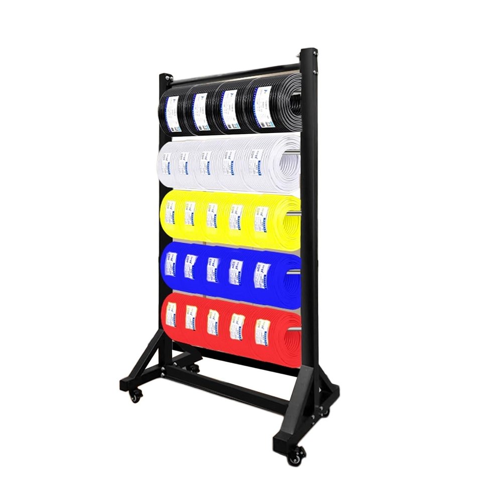 BXKCFYBSQ Wire Spool Rack with Wheel,Cold-Rolled Steel Wire/Cable Dispenser,with 6 Adjustable Rods,Conduit Display and Storage for Electrical Industrial Retail Use(63x27.5inch)