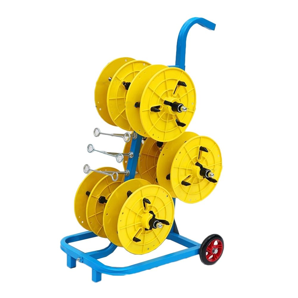 BXKCFYBSQ Wire Spool Rack with Wheel,Wiring Spool Dispenser,Cold-Rolled Steel Wire/Cable Dispenser,with Adjustable,Conduit Display and Storage for Electrical Industrial Retail Use