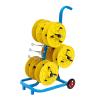 BXKCFYBSQ Wire Spool Rack with Wheel,Wiring Spool Dispenser,Cold-Rolled Steel Wire/Cable Dispenser,with Adjustable,Conduit Display and Storage for Electrical Industrial Retail Use view 1