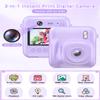 Kids Camera Instant Print for Girls Boys with Print Paper & 32GB Card, Age 3-12 Kids Toys Christmas Birthday Gifts(Purple) view 2
