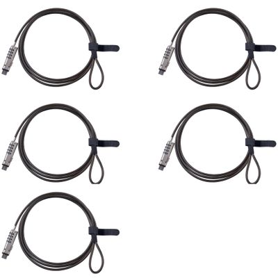 MARALANG 5X 4 Digital Universal Lock USB Laptop Security Cable Lock for Computer