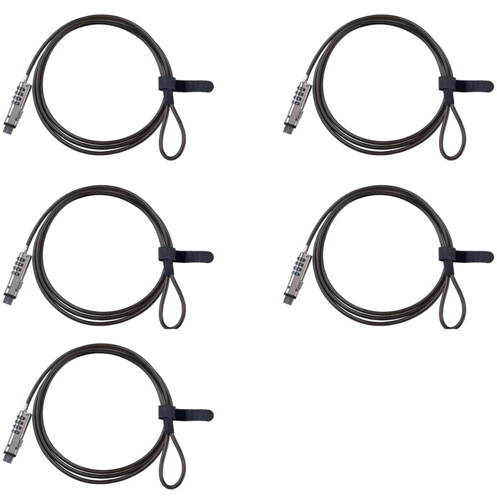 MARALANG 5X 4 Digital Universal Lock USB Laptop Security Cable Lock for Computer