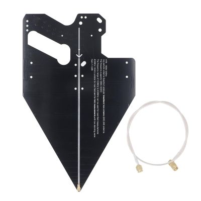 1 pc PCB Wide Band High Accuracy 0.1GHz-12GHz Passive Direction Finding Antenna, Log Periodic Antenna with Connecting Cable