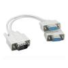 1pc 15Pin Male to 2 Svga Female Adapter Splitter Video Monitor Cable Black Random Color view 3