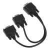 1pc 15Pin Male to 2 Svga Female Adapter Splitter Video Monitor Cable Black Random Color view 4