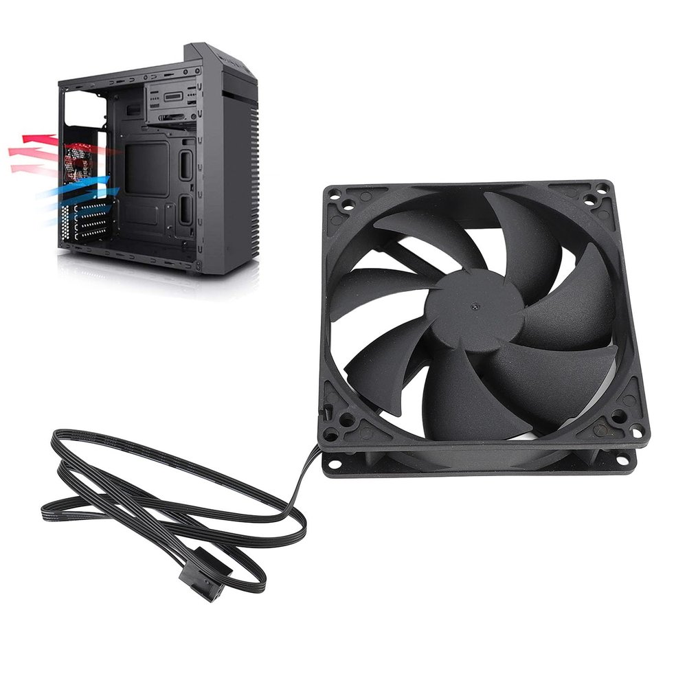 100mm Case Fan, 4pin PWM Silent Computer Fan, 1800RPM High Speed, Low Noise, Ball Bearing, 28.8dB, PC Cooling Fan for All Desktop
