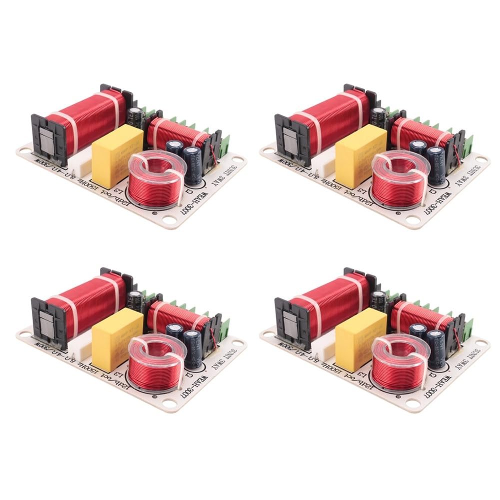 MARALANG 4X 3 Way Speaker Frequency Divider 300W HiFi Crossover Filter Frequency Distributor for DIY Home Speaker Modification