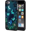 for iPod Touch 7 Case,Touch 6/5 Case,AIRWEE Slim Back Cover Hard Plastic Protector Case for Apple iPod Touch 5th/6th/7th Generation for Women Girl Men, Moon Butterfly view 1