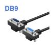 Famele Male DB9 Elbow Head Extension Cable RS232 Connectors Cable RS232 DB9P Serial Coupler Signal Wire 9pin COM Data Cable(Female to Male,2M_9P) view 2