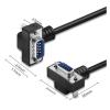 Famele Male DB9 Elbow Head Extension Cable RS232 Connectors Cable RS232 DB9P Serial Coupler Signal Wire 9pin COM Data Cable(Female to Male,2M_9P) view 4