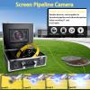 pedenencelia Sewer Pipe Camera/Sewer Camera Video,with One Pair of Gloves,A Fully Padded Case,Drain Inspection Camera,9" LCD Screen Sun Visor,Adjustable Viewing110,for Draining Pipes,15m view 2