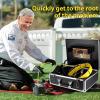 pedenencelia Sewer Pipe Camera/Sewer Camera Video,with One Pair of Gloves,A Fully Padded Case,Drain Inspection Camera,9" LCD Screen Sun Visor,Adjustable Viewing110,for Draining Pipes,15m view 3