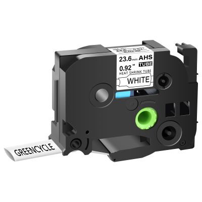 GREENCYCLE 40 Pack Compatible for Brother P-Touch Hse251 Hse-251 Hs-251 Hs251 Heat Shrink Tube Label Tape Hse 23.6mm 0.92" Black on White Label Tape for Wire Cable use in PTD600 P700 P750W P900