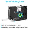 GREENCYCLE 40 Pack Compatible for Brother P-Touch Hse251 Hse-251 Hs-251 Hs251 Heat Shrink Tube Label Tape Hse 23.6mm 0.92" Black on White Label Tape for Wire Cable use in PTD600 P700 P750W P900 view 3