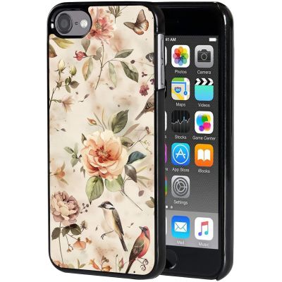 AIRWEE Case for iPod Touch 5th/6th/7th Generation, Slim Fit Shockproof & Lightweight Durable Cover for Apple iPod Touch, Drop Protection Hard PC Shell for Women Girls Men, Wildflower