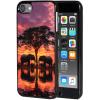 for iPod Touch 7 Case,Touch 6/5 Case,AIRWEE Slim Back Cover Hard Plastic Protector Case for Apple iPod Touch 5th/6th/7th Generation for Women Girl Men, Sunset Elephant view 1