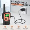MaxTalker Walkie Talkies for Adults,Rechargeable Walkie Talkies Long Range,Two Way Radios with 22 FRS Channels,Li-ion Battery,USB-C Cable,Flashlight,NOAA,VOX Walkie Talkie for Camping 4 Pack view 3