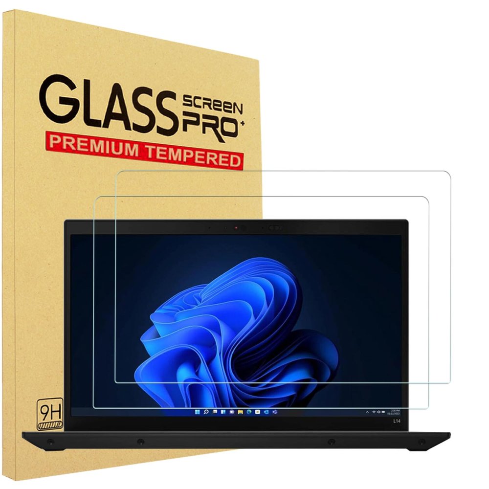 2 Pack Tempered Glass Screen Protector For 13.3" Lenovo Thinkpad X380 X390 X395 L13 L380 L390, 2022 Yoga 6 13.3 (82UD002NUS), Yoga 730 2-in-1 Touch-Screen, Yoga Slim 7 13.3 Laptop, 9H Hardness