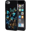 for iPod Touch 7 Case,Touch 6/5 Case,AIRWEE Slim Back Cover Hard Plastic Protector Case for Apple iPod Touch 5th/6th/7th Generation for Women Girl Men, Blue Butterfly view 1