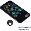for iPod Touch 7 Case,Touch 6/5 Case,AIRWEE Slim Back Cover Hard Plastic Protector Case for Apple iPod Touch 5th/6th/7th Generation for Women Girl Men, Blue Butterfly view 2