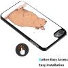 for iPod Touch 7 Case,Touch 6/5 Case,AIRWEE Slim Back Cover Hard Plastic Protector Case for Apple iPod Touch 5th/6th/7th Generation for Women Girl Men, Capybara Butterfly view 2