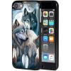 for iPod Touch 7 Case,Touch 6/5 Case,AIRWEE Slim Back Cover Hard Plastic Protector Case for Apple iPod Touch 5th/6th/7th Generation for Women Girl Men, Wolf Lover view 1