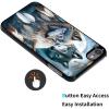 for iPod Touch 7 Case,Touch 6/5 Case,AIRWEE Slim Back Cover Hard Plastic Protector Case for Apple iPod Touch 5th/6th/7th Generation for Women Girl Men, Wolf Lover view 2