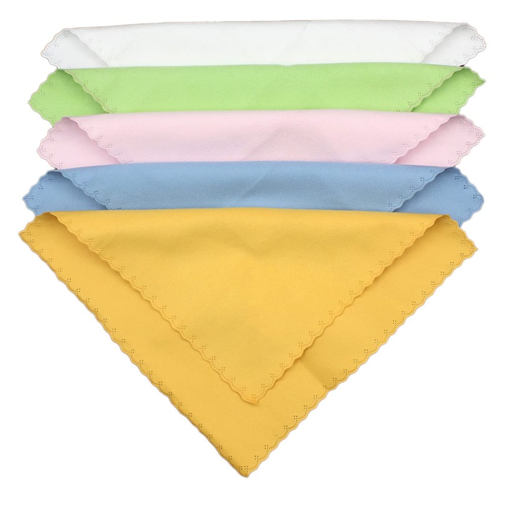 Phefop Violin Cleaning Cloth, Guitar Cleaning Cloth, 5 Pieces Easy to Clean, Designed with Special Irregular Edges, for LCD Glasses