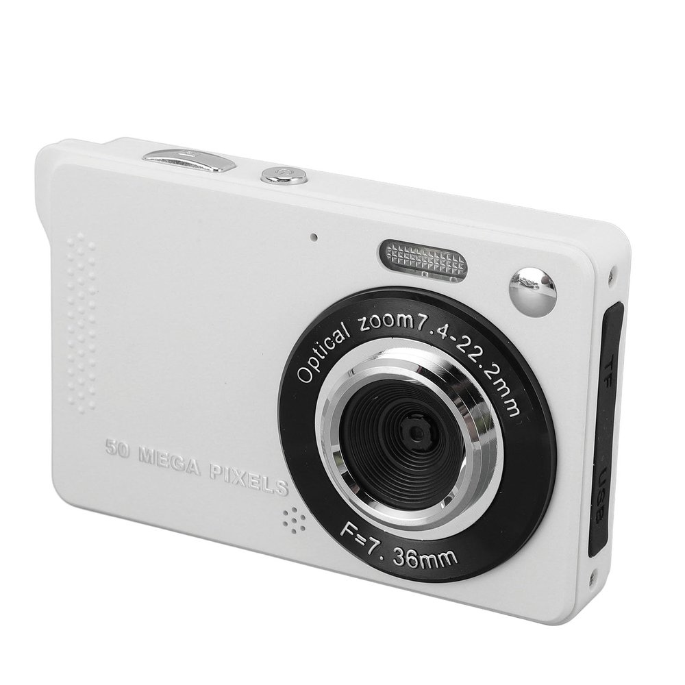 Digital Camera, 2.8 Inch Autofocus 50MP 1080P Camera for Kids, 16X Zoom Anti Shake Compact Portable Small Point and Shoot Digital Camera for Teens Boys Girls Seniors (White)