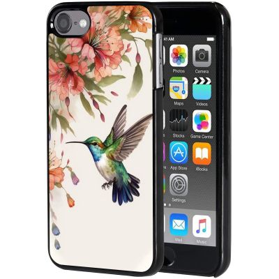 for iPod Touch 7 Case,Touch 6/5 Case,AIRWEE Slim Back Cover Hard Plastic Protector Case for Apple iPod Touch 5th/6th/7th Generation for Women Girl Men, Hummingbird