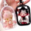 ANKOMINA 2PCS Clear Figure Display Bag Portable Zipper Small Hanging Blind Box Doll Storage Bag Keychain Pompom Organizer Case view 2