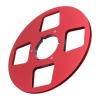 4 Hole Aluminum Alloy Opening Reel Sound Takeup Reel 1/4 10.5 Inch Empty Tape Reel for Reel to Reel Tape Player (Red) view 4